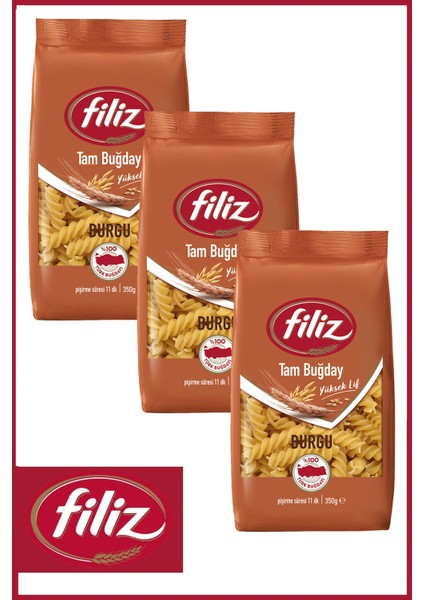 Tam Buğday Burgu 350 gr x 3 Adet