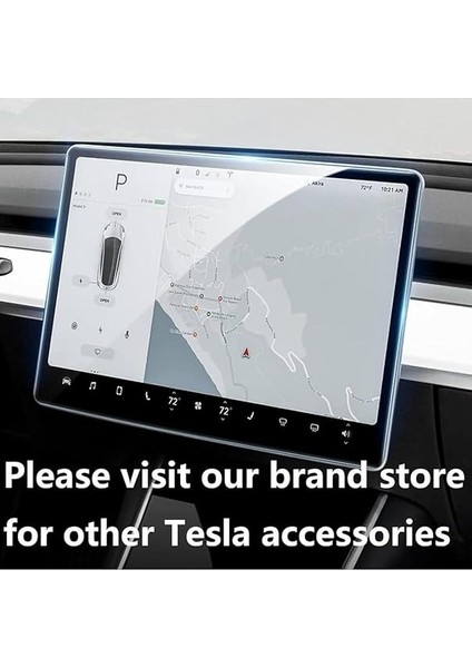 Tesla ile Uyumlu Model Y 15 Inç 2023 2024 Multimedya Auido Ekran Koruyucu Cam Film Çizilmez Araç Screen Protector indirimleri