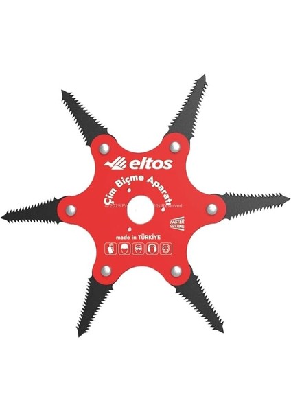 Çim Biçme Aparatı, 6 Bıçaklı, Ergonomik, Metal, Bahçe Tırpan Makinesi Ek Parça, CBA250