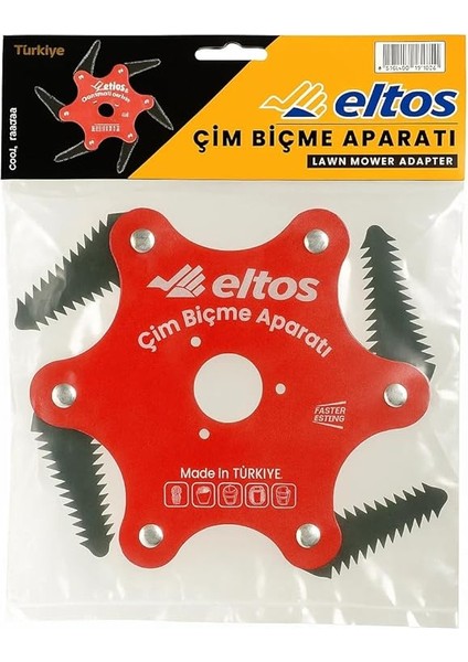 Çim Biçme Aparatı, 6 Bıçaklı, Ergonomik, Metal, Bahçe Tırpan Makinesi Ek Parça, CBA250 fırsatları