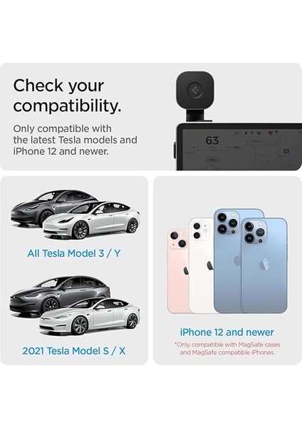 Magfit Tesla Ekranı Araç Içi Telefon Tutucu iPhone Için Magsafe Özellikli Onetap ITT90 - ACP03807 fiyatları