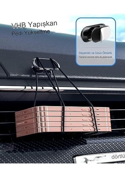 Mini Süper Güçlü 8 Mıknatıslı Telefon Tutucu Vhb Yapışkan Ped Desteği Manyetik F16 indirimleri