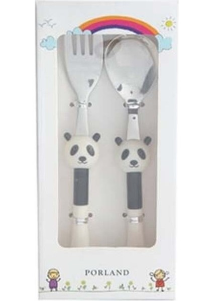 Mini Panda Çocuk Çatal Kaşık Bıçak Takımı 2 Parça fiyatları