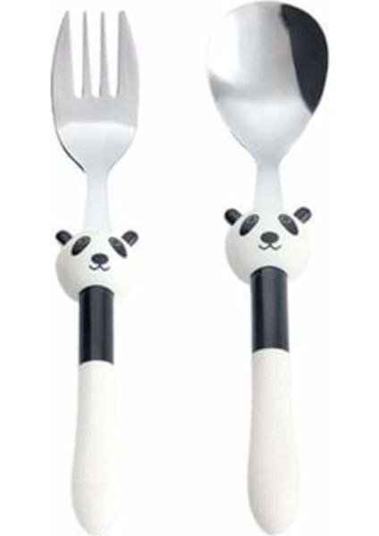 Mini Panda Çocuk Çatal Kaşık Bıçak Takımı 2 Parça fırsatları