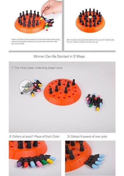 Think Master Memory Chess Zeka Oyunu - Renklerle Hafıza ve Zihin Geliştirme Satrancı, Çocuklar Için Zeka Oyunları… indirimleri