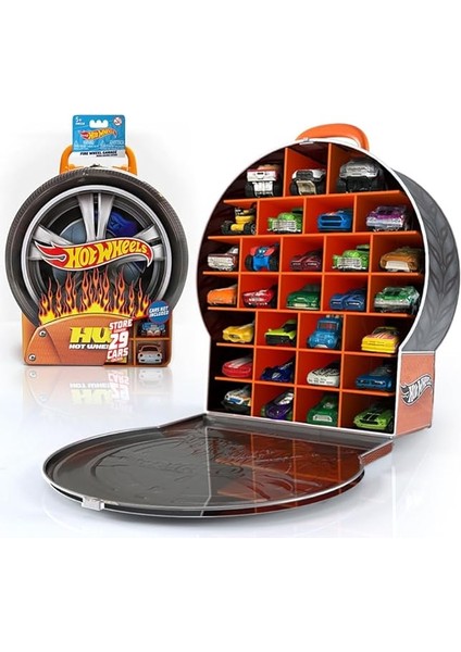 Wheels Araba Saklama Kutusu: 29 Araca Kadar Kolay Taşıma Saplı Artırılmış Araç Saklama Kutusu, Oyuncak Organizatörü