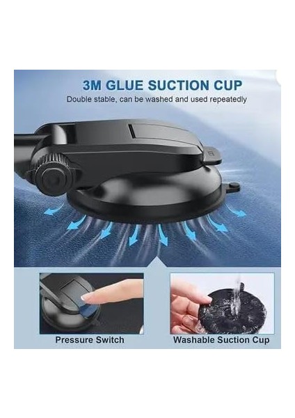 XPL370 Araç Telefon Tutucu Süper Vakum Uzun ve Elastik Yapı Ile Tamamen Özgür Hareket Imkanı Verir Destek Kolu Bulunur Gerçekten En Iyisi !!!!! fırsatları