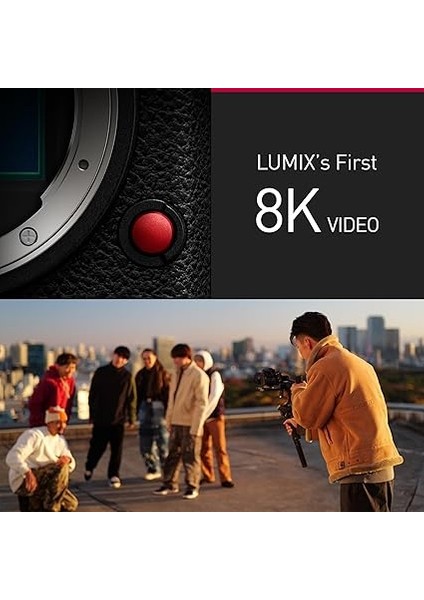 Lumıx DC-S1RM2E, Aynasız Tam Format Kamera, 44 Mp, 8k Video, Active Is, 4:2:2 10-Bit, 4K 120P, 60P ve 6k 30P Open Gate, L-Mount, Sadece Gövde, Siyah modelleri