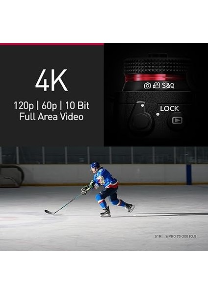 Lumıx DC-S1RM2E, Aynasız Tam Format Kamera, 44 Mp, 8k Video, Active Is, 4:2:2 10-Bit, 4K 120P, 60P ve 6k 30P Open Gate, L-Mount, Sadece Gövde, Siyah fırsatları