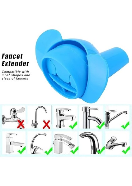 Çocuk El Yıkama Alışkanlığı Kazandırma Aparatı Musluk Uzatma Başlığı Fil Figürlü modelleri