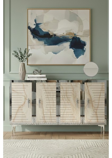 KA1207BTS- Tuna Konsol , Tv Sehpası ve Kahve Köşesi 120CM Beyaz-Traverten-Silver fiyatları