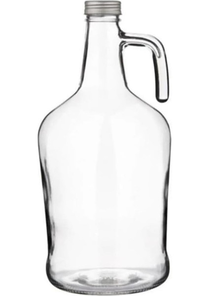 Adet (Galon) 3 Litre Saplı Zeytinyağı Şişesi Kalın Camdan Elde Üretim Retro Tüm Sıvılara Damacana