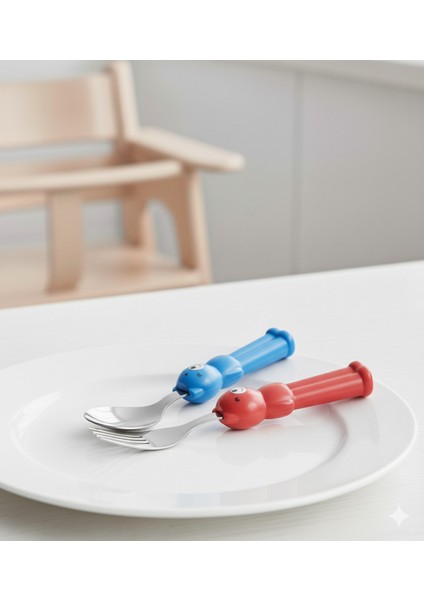 Happy Bear Çocuk Çatal Kaşık Bıçak Takımı 2 Parça fiyatları