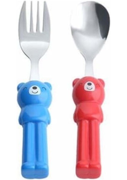 Happy Bear Çocuk Çatal Kaşık Bıçak Takımı 2 Parça indirimleri