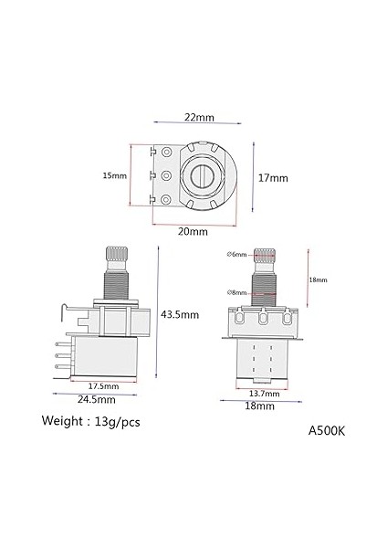 2 Adet Potansiyometre Lineer Potansiyometre Bourns Potansiyometre Hacmi Gitar V Gitar Tencere Gitar Tencere Çekme Potansiyometre ve Çekme Allık fiyatları