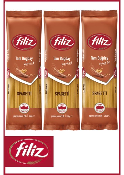 Tam Buğday Spagetti 350 gr x 3 Adet