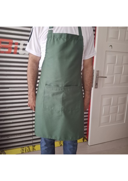 Yeşil Mutfak Önlüğü Leke Tutmayan Sıvı Itici Kumaş