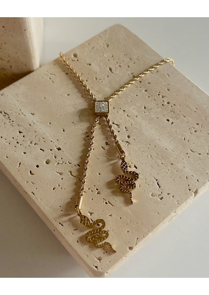 GOLD YILAN KOLYE