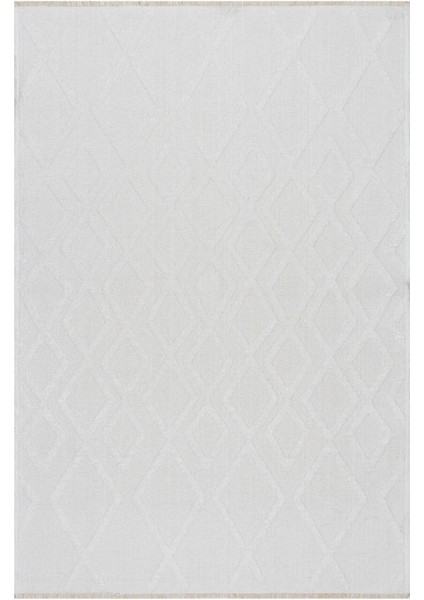 Rodney Vl Yıkanabilir Kaydırmaz Çift Taraf Pamuk Dokuma Beyaz Rix Premium Kalite Kilim
