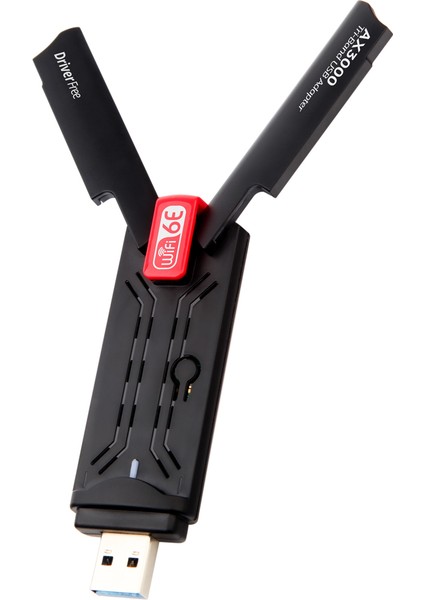 AX3000 Wifi 6e Tri-Band USB Adaptör – 2.4 / 5 / 6 Ghz, USB 3.0, 3000 Mbps, Driver Free