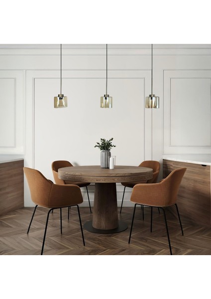 Üçlü Lunex Cam Bal Rengi Avize Ince Eskitme Başlık Sarkıt Yemek Masası Üstü Iç Mekan Cafe Otel fiyatları