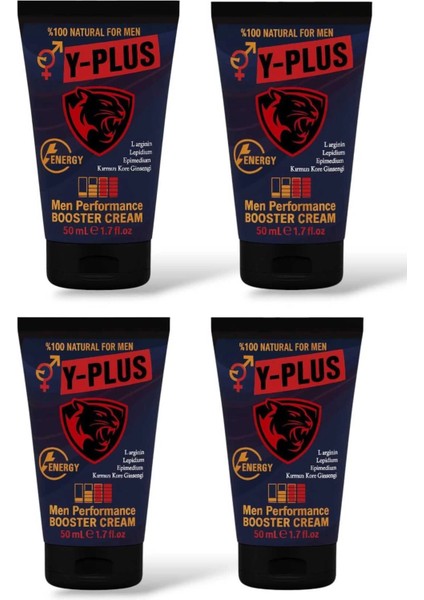 Y-Plus Kırmızı Kore Ginsengli Natural Men Booster Cream 50 ml x 4 Adet