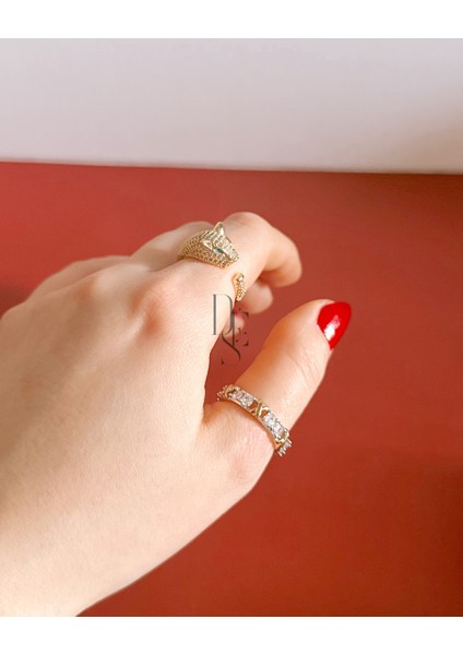 GOLD X TAŞLI YÜZÜK modelleri