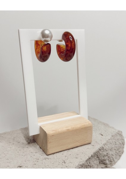 İNCİ TIPA KAHVERENGİ KÜPE fırsatları