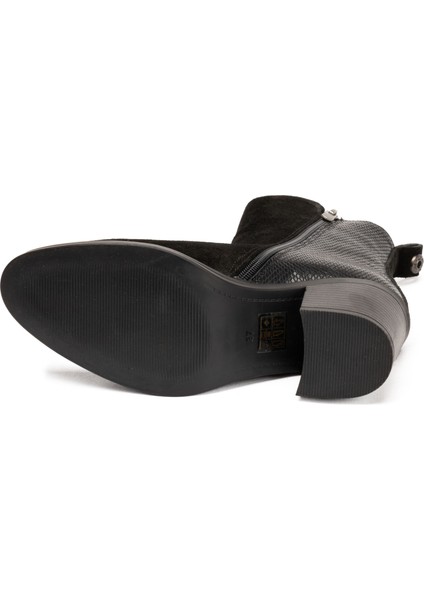 Kadın Hakiki Deri 7.5 cm Topuklu El Yapımı Günlük Şık Bot