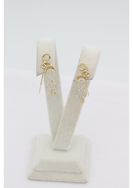 Stil Incisi/xupıng Jewelry Sonsuz Model Zirkon Taşlı Küpe
