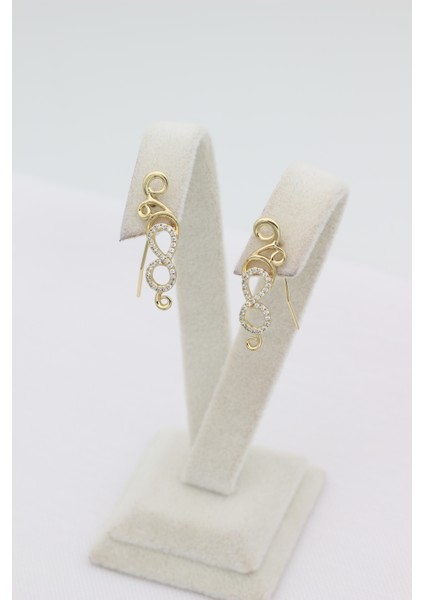 Stil Incisi/xupıng Jewelry Sonsuz Model Zirkon Taşlı Küpe fiyatları