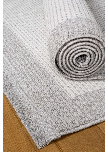 Tokyo Bukle Yumuşak Dokulu Halı Salon Mutfak Koridor Yolluk Dokuma Makine Halısı Antrasit Bordür