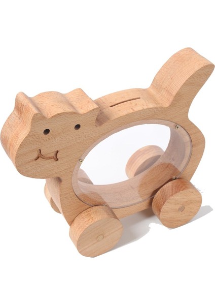 Doğal Ahşap Kedi Figürlü Döner Tekerlekli Dekoratif Kumbara, Boyanabilir, Şık Tasarım fırsatları