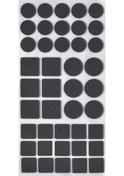 Siyah Keçe Karma Paket Yapışkanlı Sandalye, Masa Koltuk Altı Koruma 45 Adet Siyah