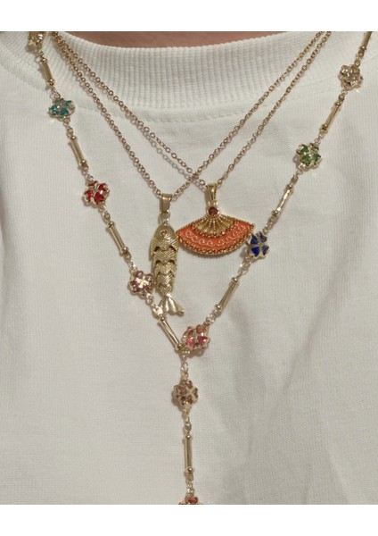 GOLD KIVRIK BALIK KOLYE