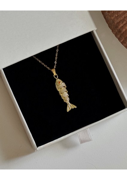 GOLD KIVRIK BALIK KOLYE fırsatları