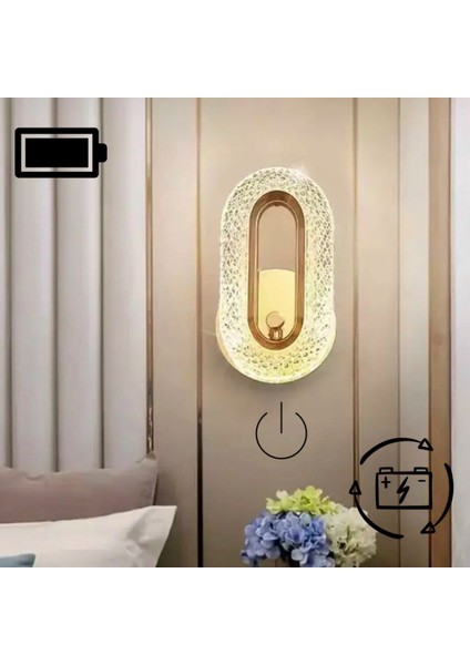 Gold Oval Pilli Gün Işığı Aplik modelleri