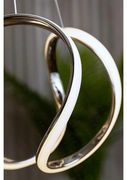 Kumandalı Krom Lüks 3 Renk Ledli Avize modelleri