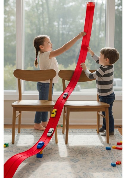 Yarış Pisti Vantuzlu 4.5 Metre 1:64 Ölçek Tüm Arabalara Uyumlu