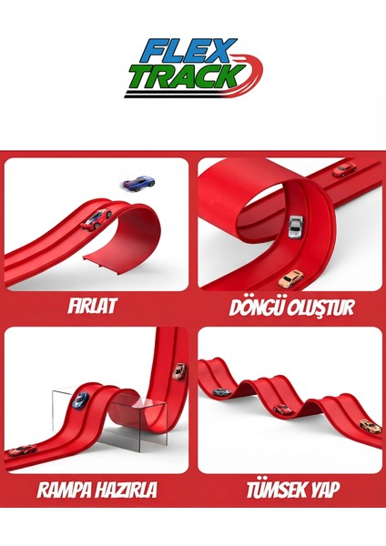 Yarış Pisti Vantuzlu 4.5 Metre 1:64 Ölçek Tüm Arabalara Uyumlu indirimleri