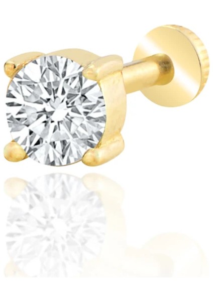 14 Ayar Altın Tektaş Tragus Piercing