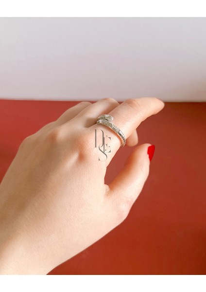 SİLVER YILAN TAŞLI YÜZÜK modelleri