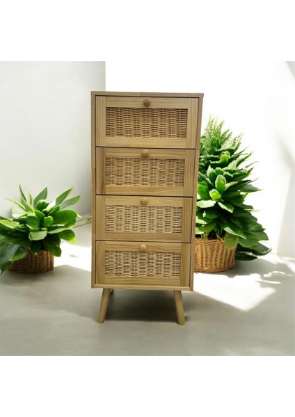 Masif Rattan 4 Çekmeceli Düzenleyici Dolap fırsatları