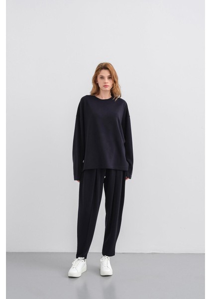 Koyu Lacivert Kadın Yumuşak Dokulu Premium Modal Kumaş Alt-Üst Takım fiyatları