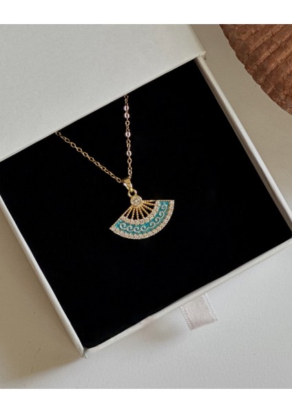 MAVİ YELPAZE KOLYE modelleri