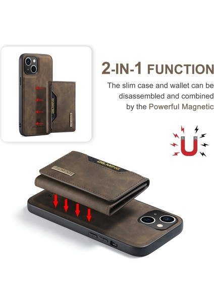 iPhone 14 Kılıf Ming Serisi 2-1 Pu Deri Kartlıklı Kapak modelleri