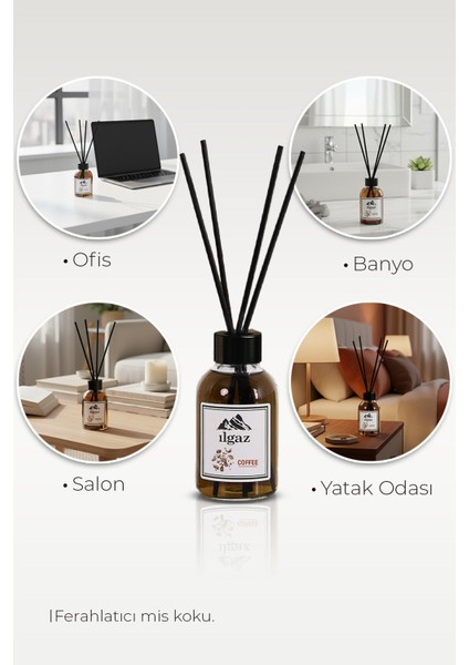 Kahve Bambu Çubuklu Oda Kokusu 110 ml | Red Diffuser Coffe Ortam Kokusu modelleri