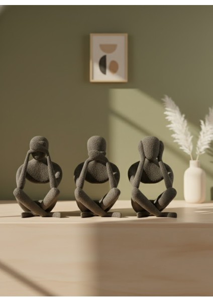 Minimalist Düşünürler Heykel Seti 3'lü fiyatları