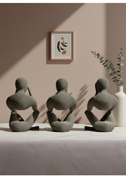 Minimalist Düşünürler Heykel Seti 3'lü modelleri