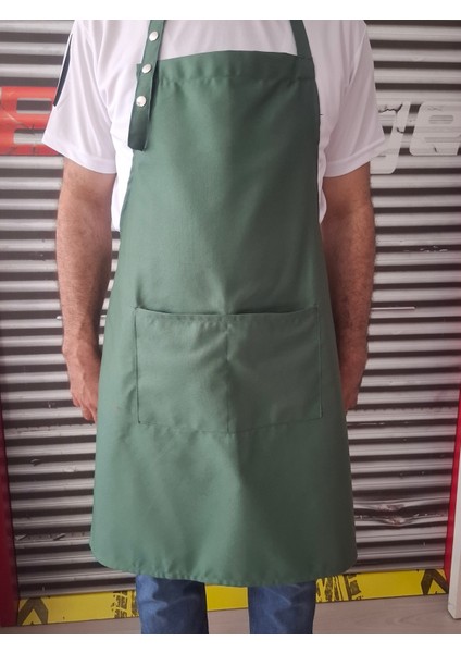 Yeşil Mutfak Önlüğü Çıtçıt Ayarlı